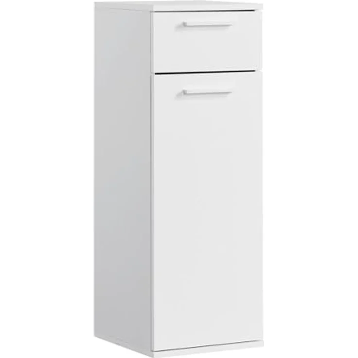 mokebo Midischrank Der Matrose (mit Einlegeboden & Schublade) schmaler Badschrank mit Schublade, Badezimmerschrank in Weiß – Bild 2