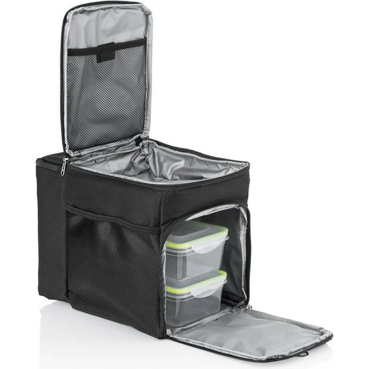 Dimono Frischhaltedose DIMONO Isoliert Kühlbox Tasche-Picknick Thermotasche mit 3 Lunchboxen, Stoff, (inkl. 3x Brotzeit-Dose), mit Kühlakku & Flaschenfach – Bild 3