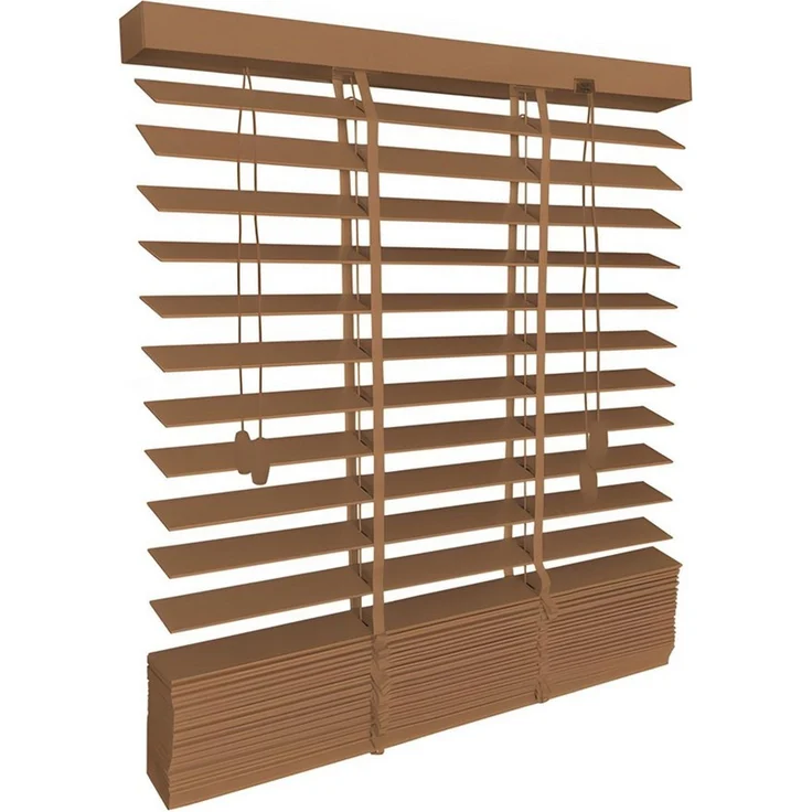 Sol Royal Jalousie Holzjalousie 50mm Rollo SolDecor BE5, 75x180cm, Eichenoptik, Montage Wand & Decke ? Blickschutz Jalousie Fenster & Tür Massivholz – Bild 5