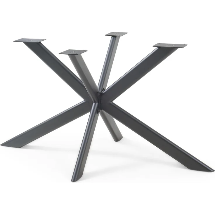 Tischgestell Svallersun flach-ovales Profil 140x78x71,5 cm Schwarz [en. casa] – Bild 1