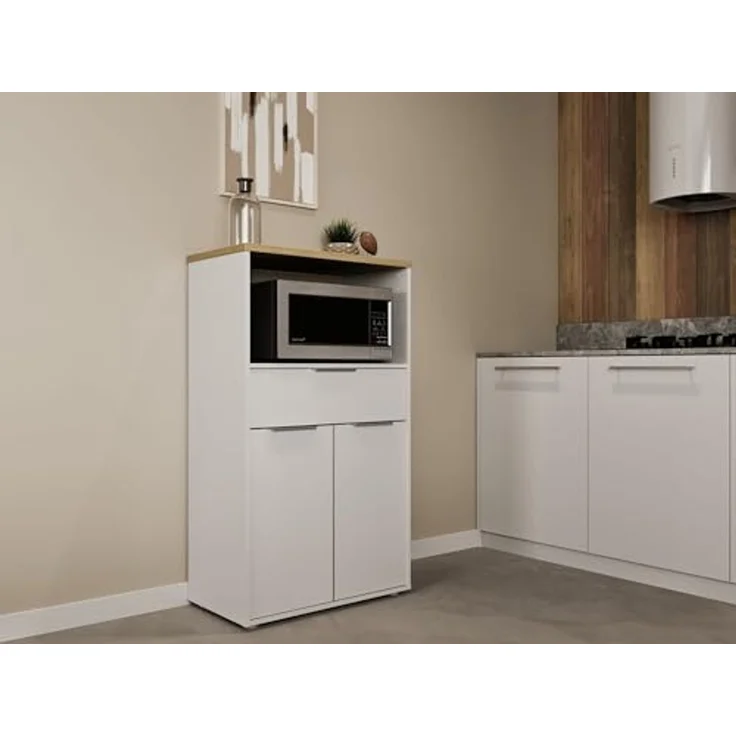 habeig Kücheninsel Küchenschrank Abstellschrank Küchenmöbel weiß 123x70cm, hochwertige dicke Materialien – Bild 7