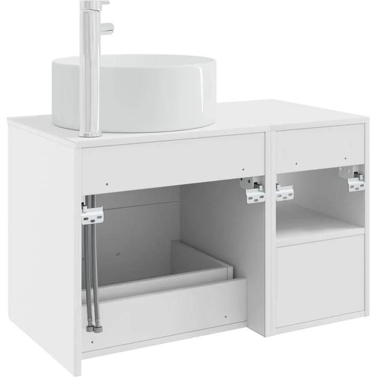 vidaXL Badezimmerschrank-Set 2 stk. Weiß 79,5 x 44,5 x 80 cm 3403928 – Bild 6