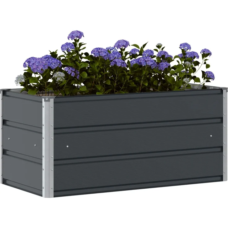 vidaXL Pflanzkübel Anthrazit 100 x 50 x 45 cm Verzinkter Stahl 42018202 – Bild 2