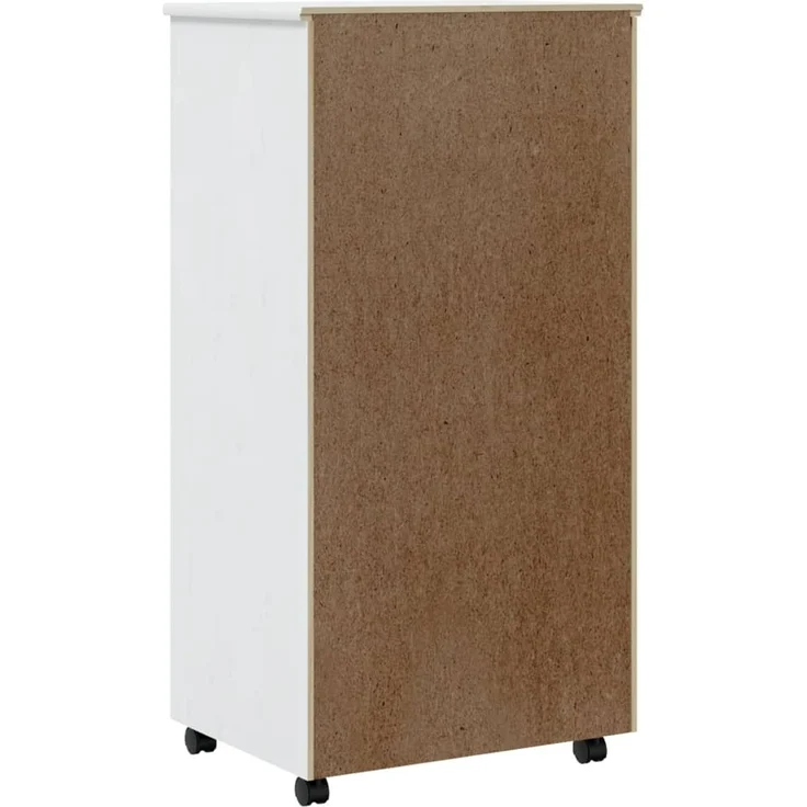 vidaXL Rollschrank mit Schubladen MOSS Weiß Massivholz Kiefer 355898 – Bild 7