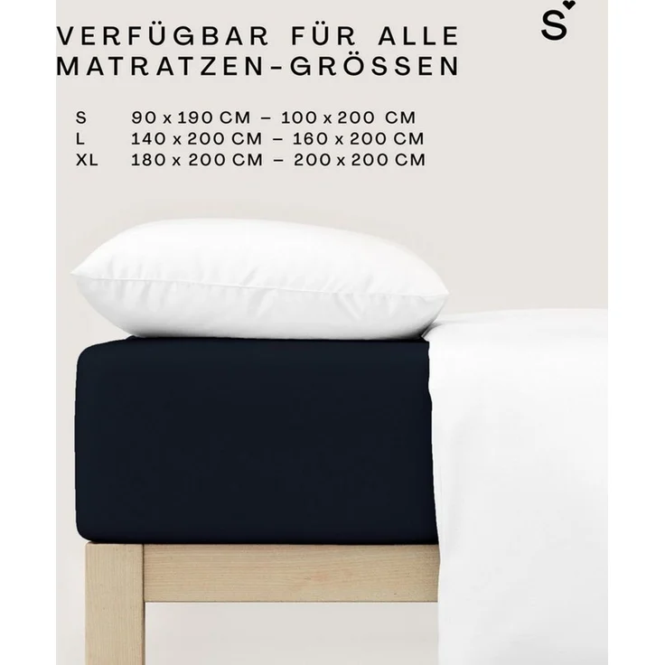 Schlafgut Mako Jersey Spannbetttuch Spannbettlaken 140x200 160x200 – Bild 4