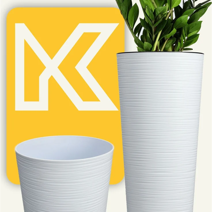 KADAX Blumentopf Blumentopf + Abdeckeinsatz Weiß 19cm – Bild 5