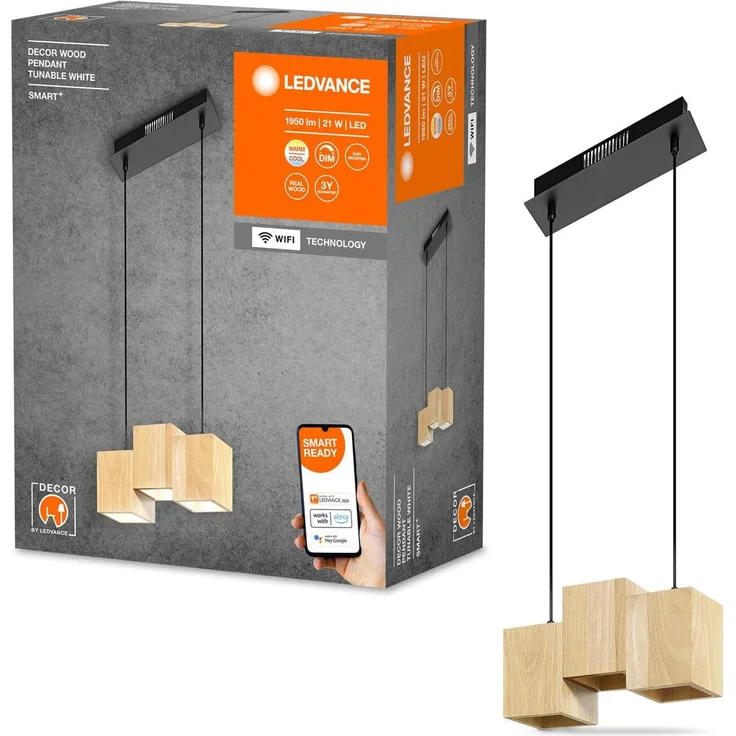 LEDVANCE Smart+ Wood Pendant TW