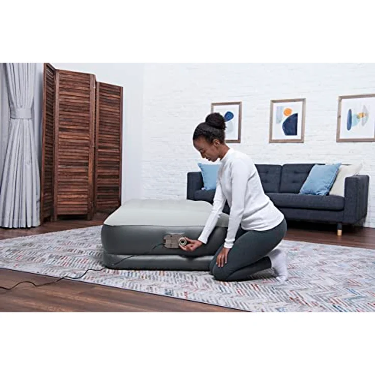 NOVALUXE - Langlebiges Luftbett mit integrierter Elektropumpe und Kopfkissen – Bild 19