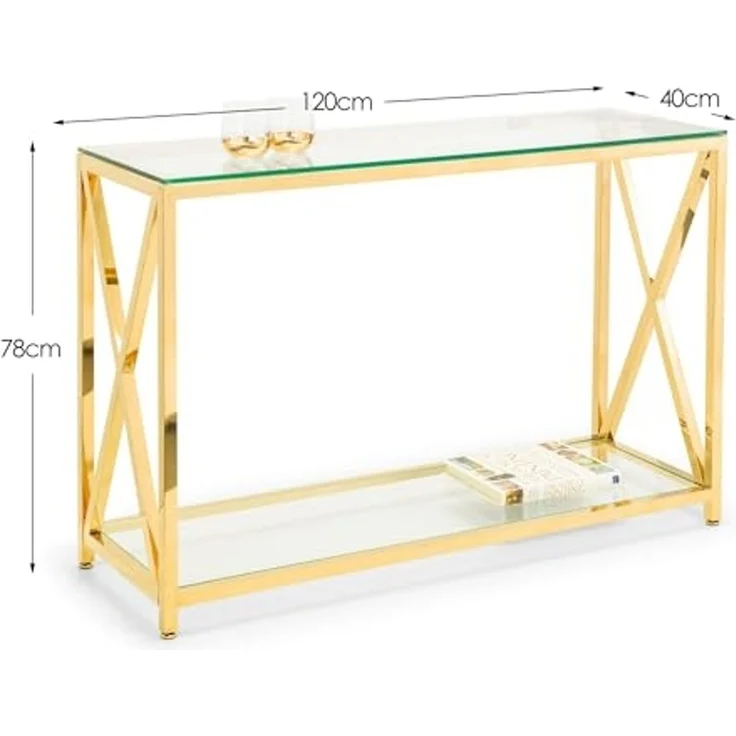 Julian Bowen Miami Konsolentisch, Gold – Bild 3