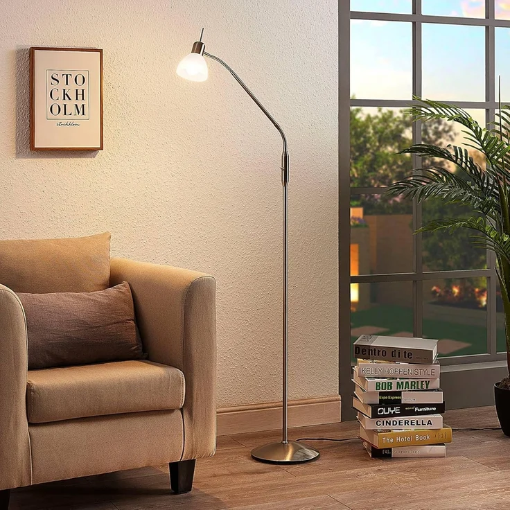 Lindby Stehlampe Gwendolin, Metall, Alu IP20, 1 x 8 W LED – Bild 2