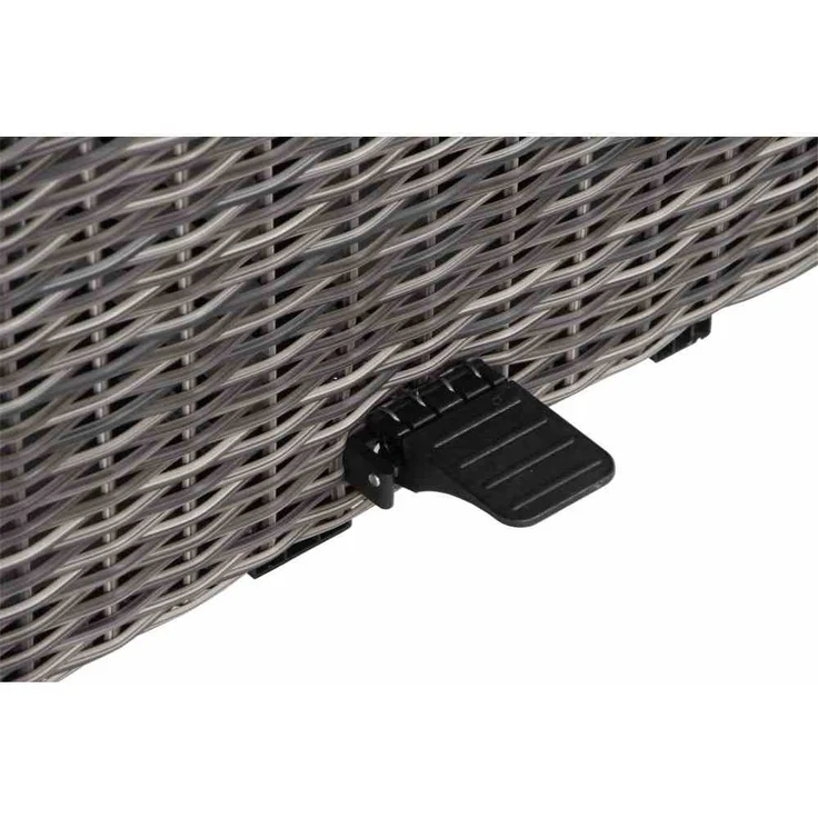 Corido Lifttisch 130cm x 75cm x 47/71cm Gestell Aluminium matt-anthrazit, Fläche Gardino®-Geflecht charcoal grey, Tischplatte Keramik grey – Bild 4