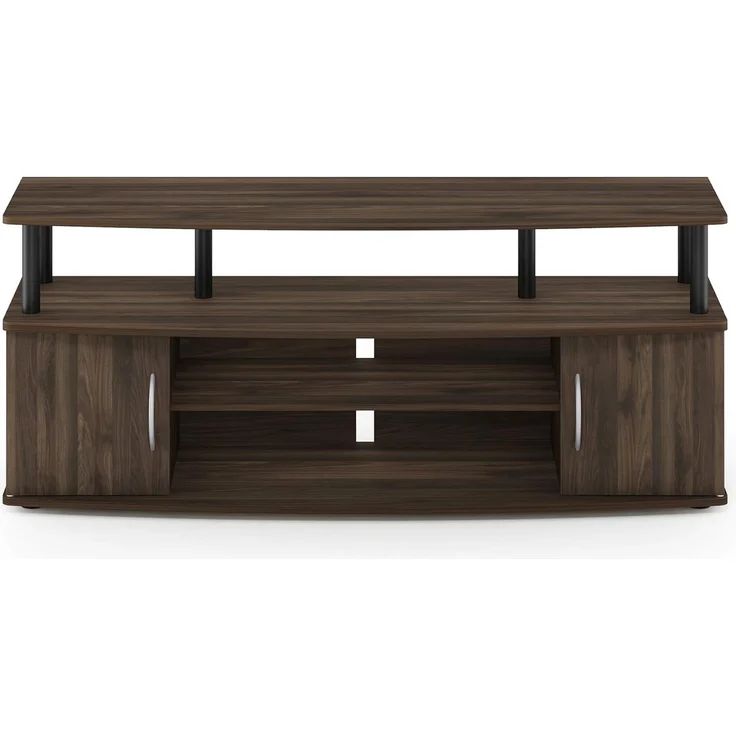 Furinno JAYA Großer TV-Schrank für bis zu 50-Zoll-TV mit 2 schließbaren Fächern, Braun, 40. 31x119. 9x49. 61 cm – Bild 5