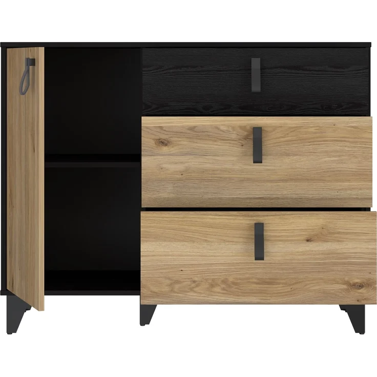Kommode >LYA< in Mauvella Eiche / Cabezone Eiche - 108,1x85,5x41,5cm (BxHxT) – Bild 5