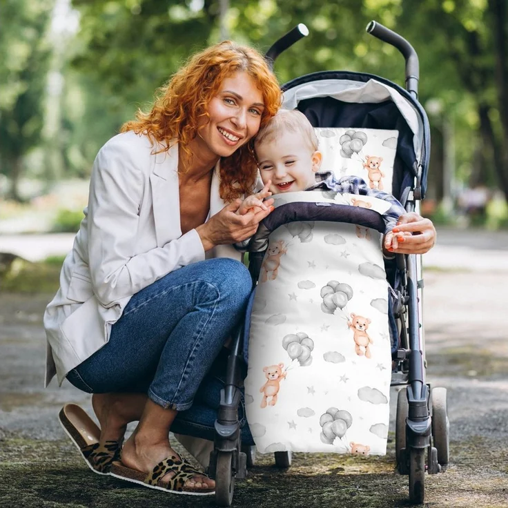 Amilian Babybettwäsche Kinderwagenset - 2tlg. Kinderbettwäsche - 80x80cm + 35x40cm, 100% Baumwolle, 2 teilig, Bettwäscheset für Kinderwagen, Wiege, Babybett - Baby Bettwäsche – Bild 4