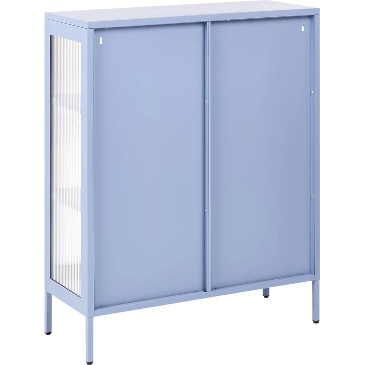 Vitrine mit Glastüren HARLYN 90 cm Metall Blau – Bild 6