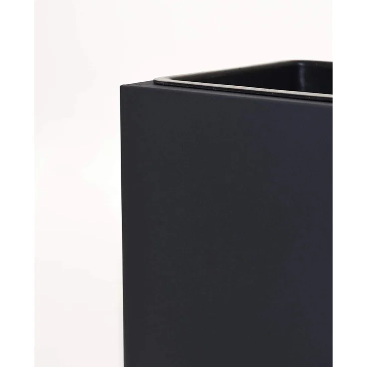 VIVANNO Pflanzkübel Blumenkübel Zink "Block", Anthrazit 24x24x65 cm (mit Einsatz) – Bild 2