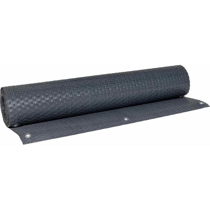 vidaXL Balkonsichtschutz mit Ösen 400 x 100 cm Poly-Rattan Anthrazit 42032636 – Bild 3