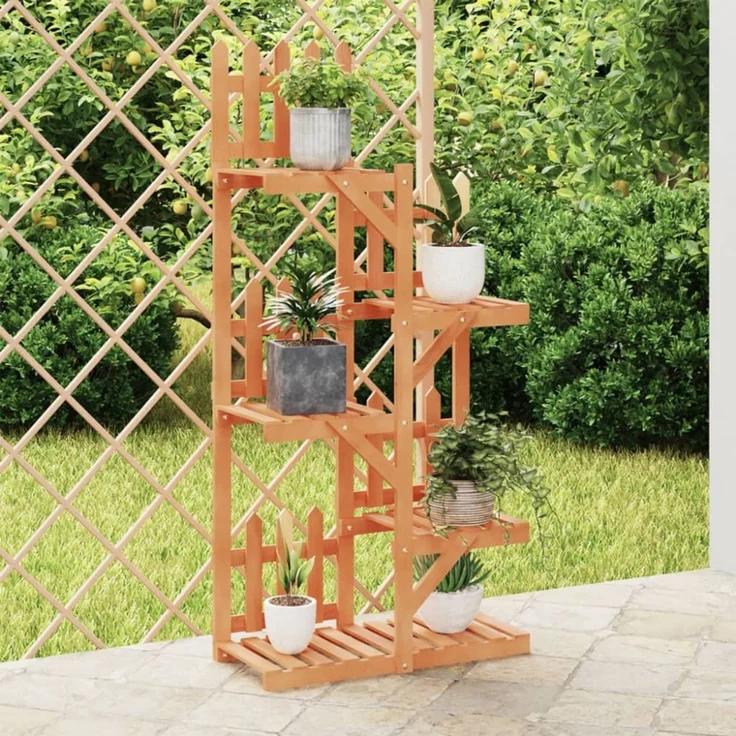 vidaXL Blumenständer 60x25x130 cm Massivholz Tanne 362874 – Bild 2