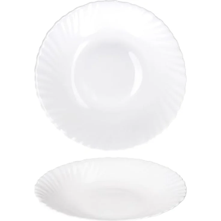 MamboCat Suppenteller 6x Suppenteller Arkona Opalglas 320ml 21,8cm weiß Teller tief – Bild 4