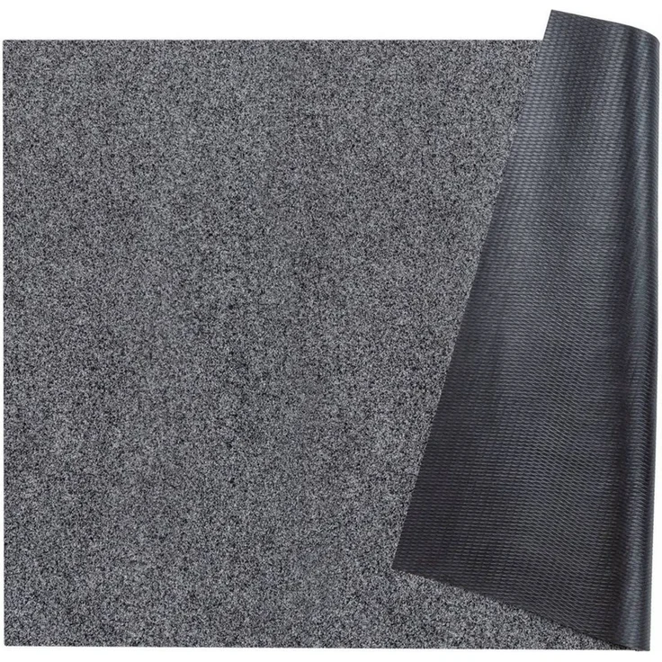 ANRO Läufer Teppichläufer POET Sauberlaufmatte Fußmatte Teppich Läufer, eckig, Höhe: 5 mm, Bodenläufer 100x80cm Meliert Grau Breite 80cm – Bild 1
