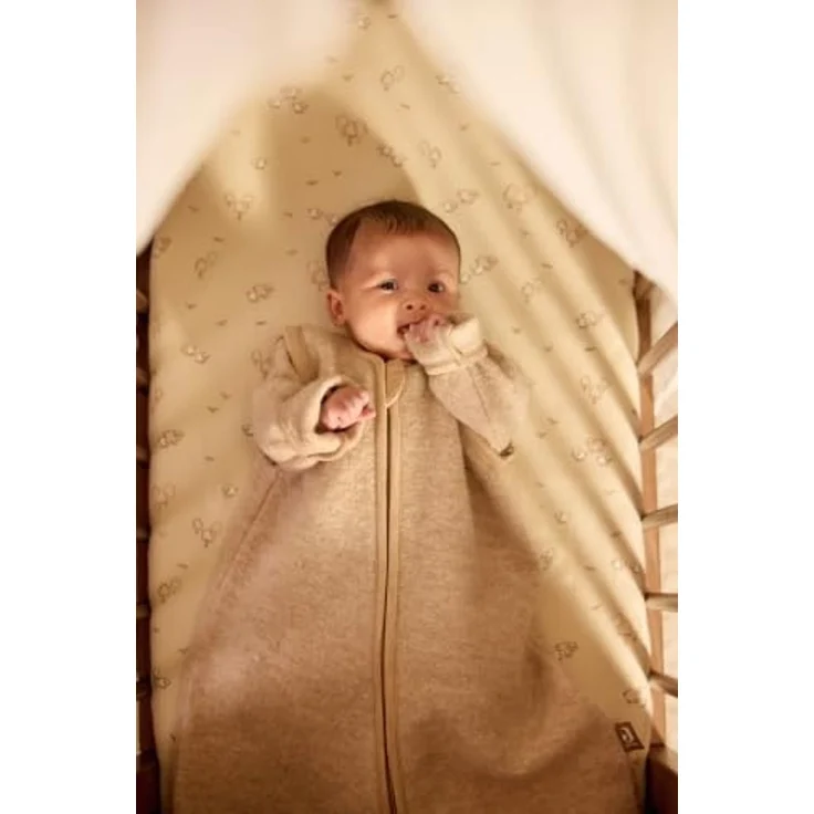 Jollein Schlafsack Baby Wolle - 60 cm - 2.0 bis 2.5 TOG - 100% Merinowolle - Abnehmbare Ärmel - Temperaturregulierend - Oeko-Tex Zertifiziert - Natural – Bild 6