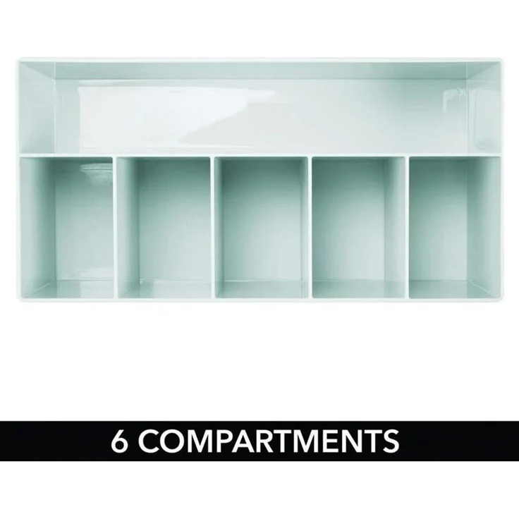 Schminkaufbewahrung Kosmetik Organizer 6 Fächer mDesign BPA frei mintgrün – Bild 3