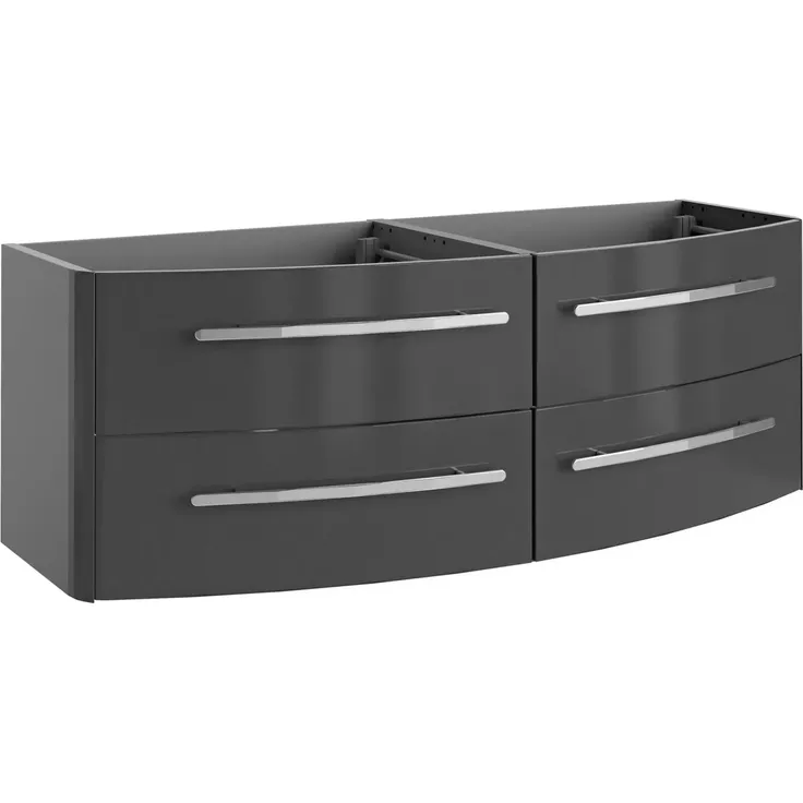 Lanzet Classico Doppel-Waschtischunterschrank 140cm, Anthrazit