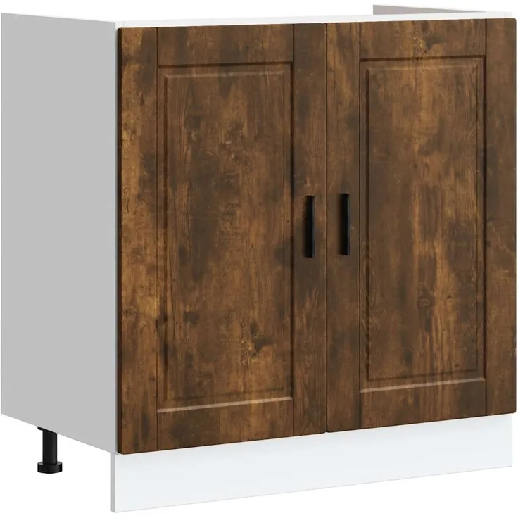 vidaXL Spülenunterschrank Porto Räuchereiche 80x46x81,5 cm 853932
