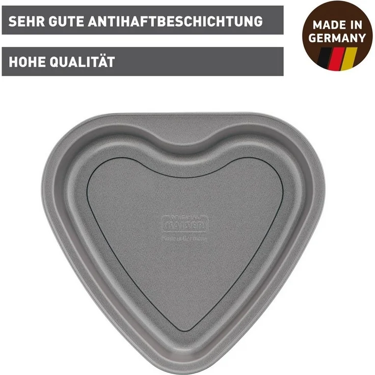 Kaiser Backformen Herzkuchenform Inspiration, (1-tlg), antihaftbeschichteter Stahl, gute Wärmeverteilung, bis 230°C hitzefest – Bild 2