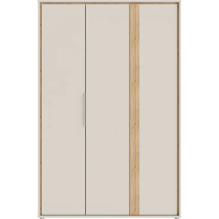 Drehtürenschrank >WEXLIN< 5 Böden, 1 Stange, Sand / Mauvella Eiche - 126,3x193,7x60cm (BxHxT)