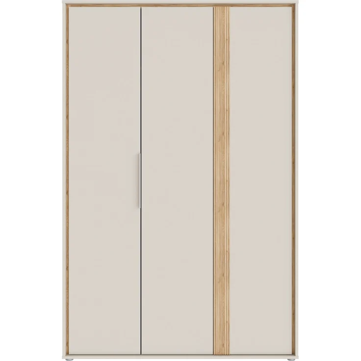 Drehtürenschrank >WEXLIN< 5 Böden, 1 Stange, Sand / Mauvella Eiche - 126,3x193,7x60cm (BxHxT) – Bild 1