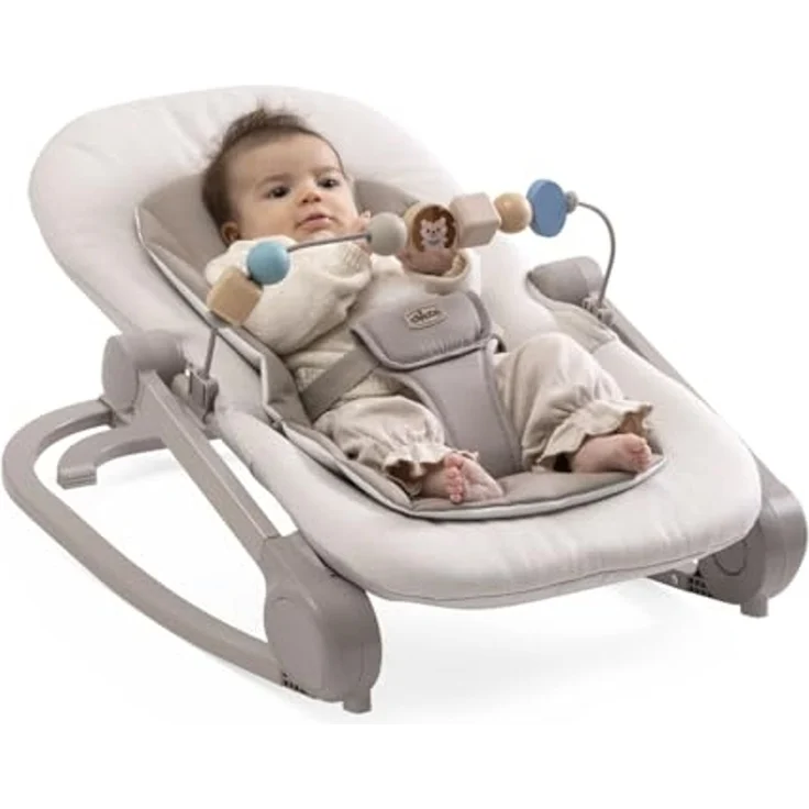 Chicco Wippe Magia 2-in-1: Babywippe und erster Sitz bis 18 kg, Spielbügel mit Holzelementen, Mini-Sitzverkleinerer inklusive, Schaukel- oder feste Position und verstellbare Rückenlehne – Bild 5