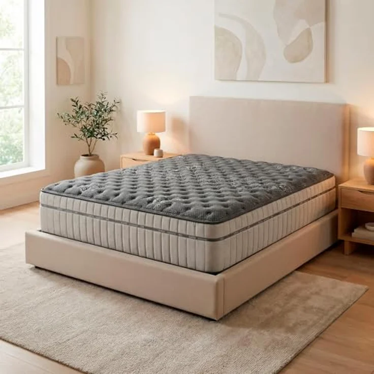 Homey Viskoelastische Matratze Zenith Relax | optimaler Komfort | ideal für Menschen mit Rückenfarbe | Höhe 30 cm | hohe Festigkeit | milbendicht, antibakteriell und hypoallergen 135 x 190 cm – Bild 2