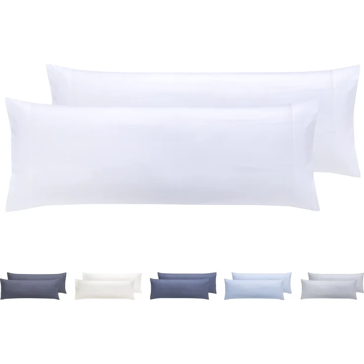 Todocama Kissenbezüge, extra weiche Mikrofaser, hypoallergen, Set mit 2 Kissenbezügen 90X40 cm Weiß