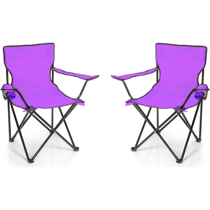 BigDean Campingstuhl 2x Faltstuhl Campingstuhl Anglerstuhl Getränkehalter Klappstuhl (Set, 2 St), Flexibel, Praktisch, Robust, Leicht, Tragbar – Bild 1