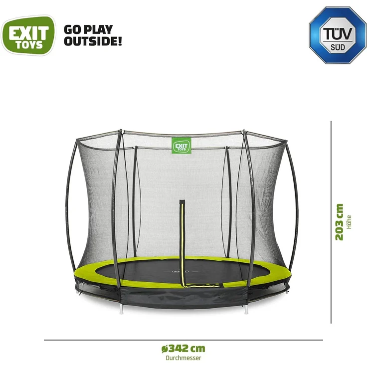 Exit Bodentrampolin Silhouette | Lime | Ø 305 cm – Bild 3