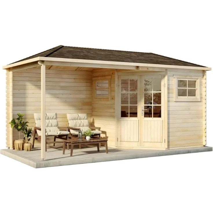 Alpholz Holz 5-Eck Gartenhaus Franz-28 | Natur | 275x525x257 cm – Bild 3