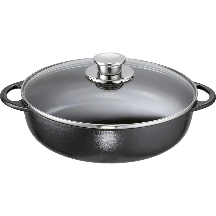 Bauernpfanne Rustika aus Gusseisen schwarz, 28 cm