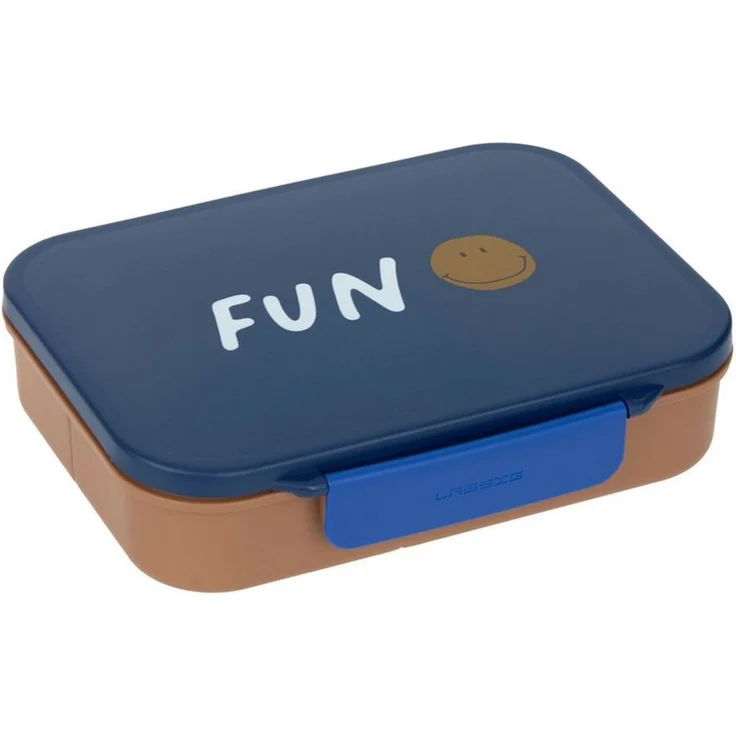 LÄSSIG Lunchbox Lässig Brotdose Kinder - Bento Lunchbox Little Gang Smile, navy – Bild 1