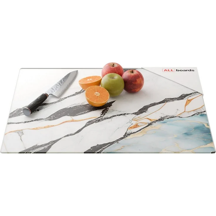 ALLboards Schneidebrett Glas Herdabdeckplatte Schneidebrett 52×60 cm Arbeitsplatte – Bild 1