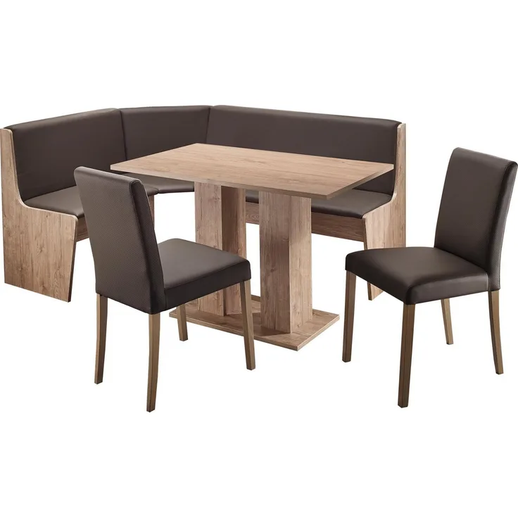 massivline&more Eckbankgruppe Sylt, (Set, 4-tlg), Eckbank ist umstellbar, Eckbank mit Truhe