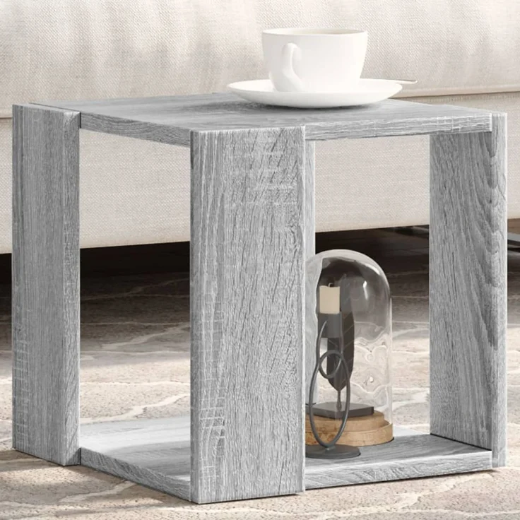 vidaXL Couchtisch Grau Sonoma-Eiche 32x32x30 cm Holzwerkstoff 848148 – Bild 1