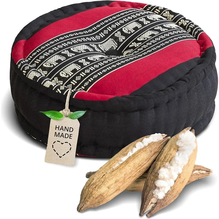 livasia Sitzkissen Zafukissen groß (Classic) vegan und handgefertigt, 38x14cm, Kapok