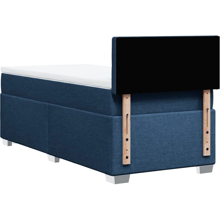 vidaXL Boxspringbett mit Matratze Blau 90x200 cm Stoff 3288091 – Bild 12