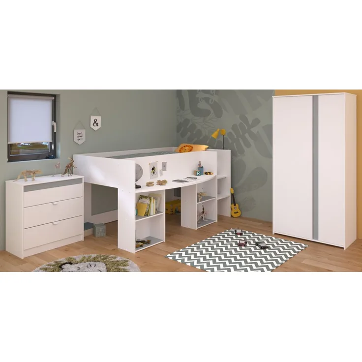 Parisot Kinderzimmer und Jugendzimmer Pirouette in weiß Set 3-tlg.