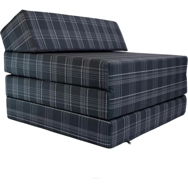 Klappmatratze Klappmatratze Gästematratze Kopfteil VW GTD Muster 200x70x10cm Bezug, FORTISLINE, 10 cm hoch – Bild 1