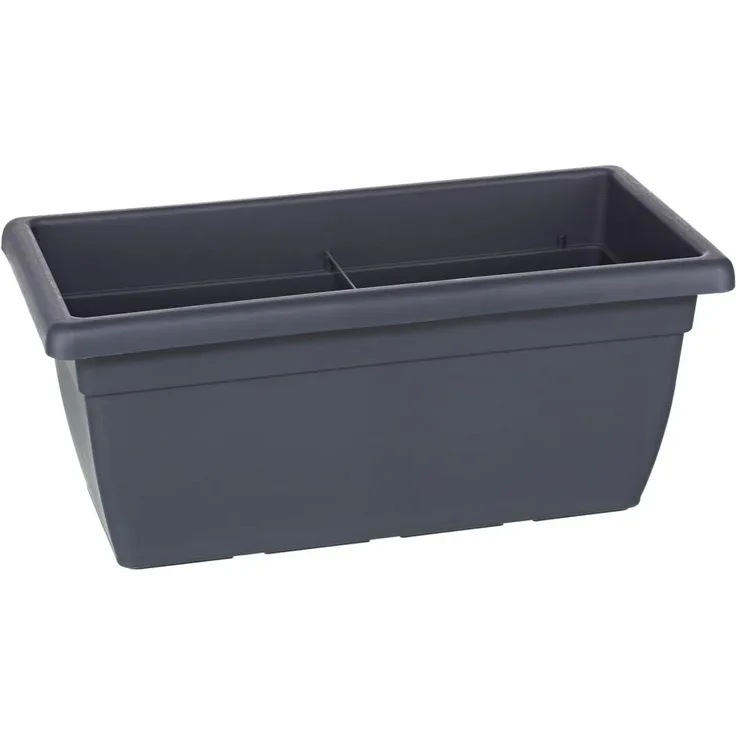 Dehner Blumenkasten, ca. 60 x 30 x 26 cm, Kunststoff, anthrazit