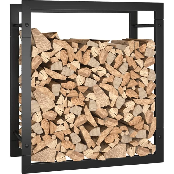 vidaXL Brennholzregal, Stahl schwarz matt, 56 x 28 x 50 cm – Bild 5