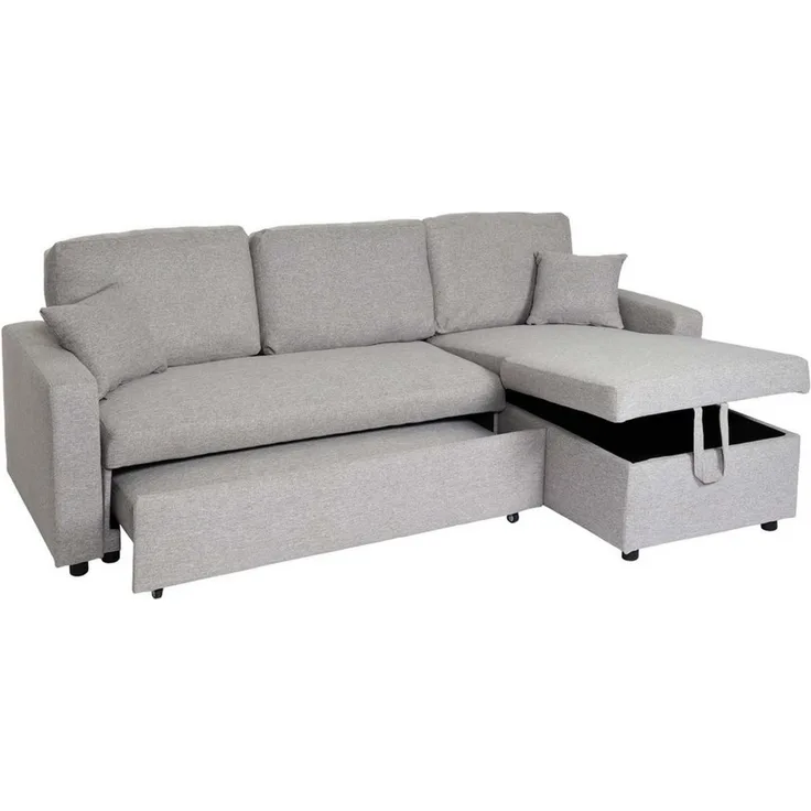 MCW Ecksofa MCW-L17, 3-Sitzer in L-Form, Mit 2 Rückenkissen, Max. Belastbarkeit: 360 kg