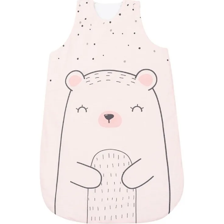 Kikkaboo Babyschlafsack Bär 0-6 Monate Länge 70 cm, 3. 3 TOG, Reißverschluss rosa